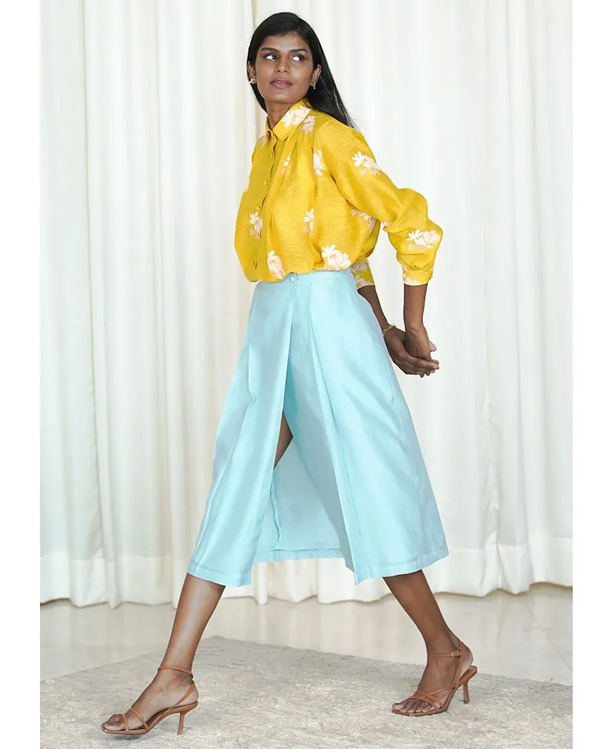 Overlap Chanderi Skirt
