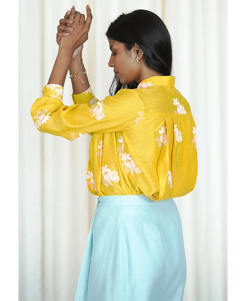 Overlap Chanderi Skirt
