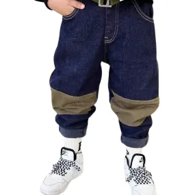 Patch Padded Denim Jeans