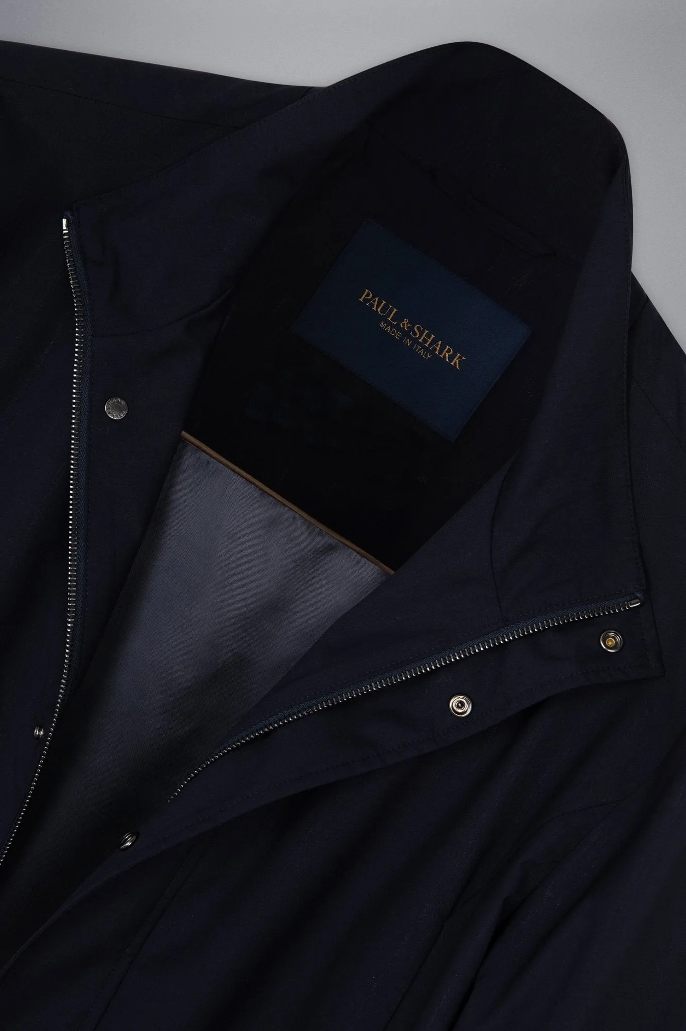 PAUL & SHARK Loro Piana Storm Green Storm System Wool Coat NAVY REG