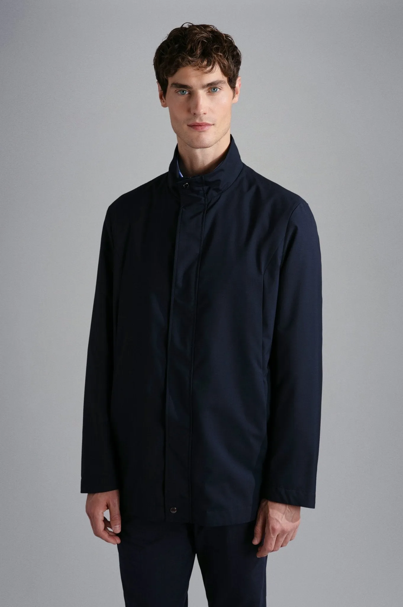 PAUL & SHARK Loro Piana Storm Green Storm System Wool Coat NAVY REG