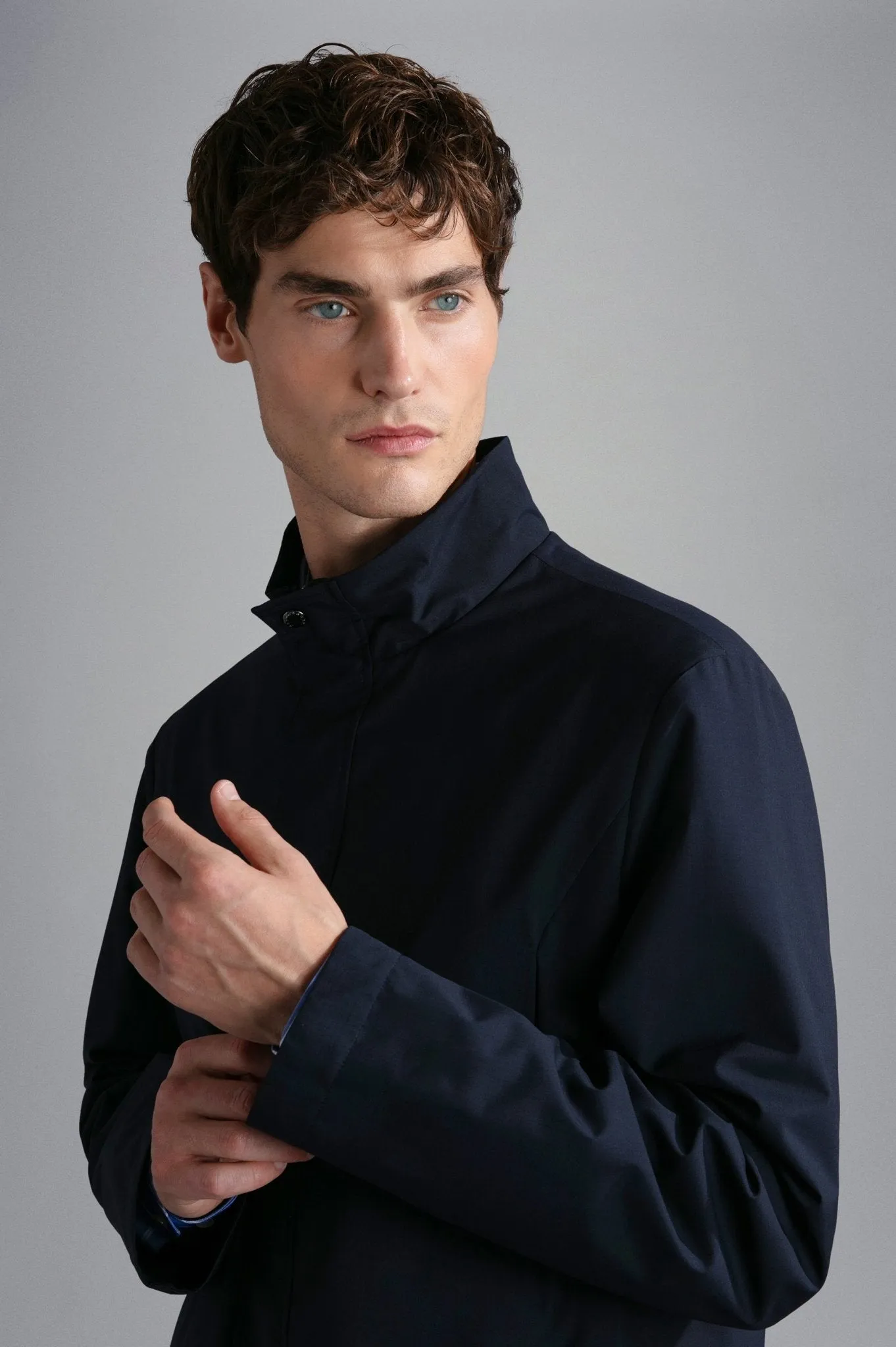 PAUL & SHARK Loro Piana Storm Green Storm System Wool Coat NAVY REG