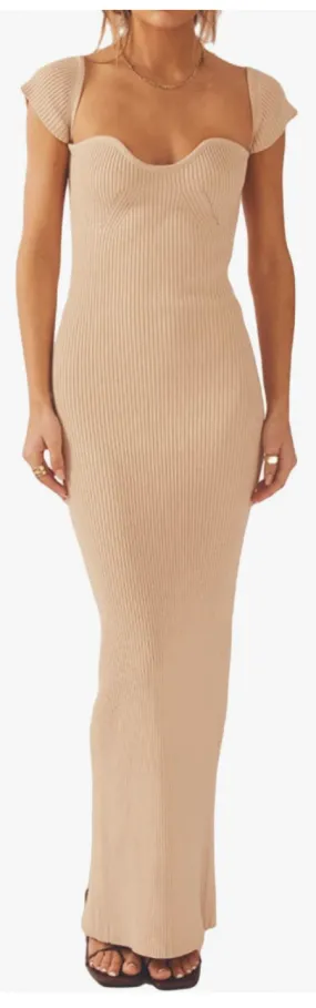 peppermayo knit sweater maxi dress