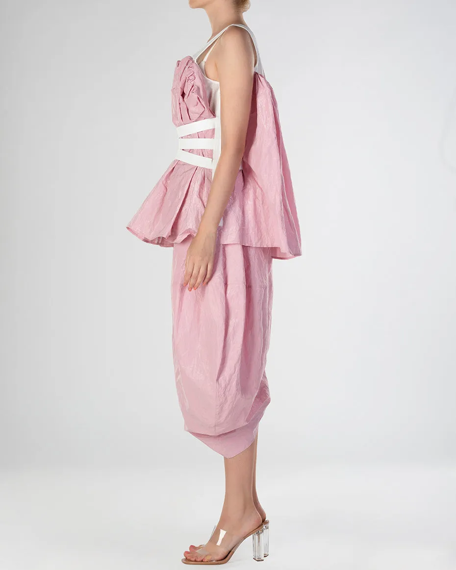 Pink Pleated Skirt