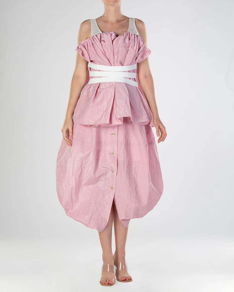 Pink Pleated Skirt