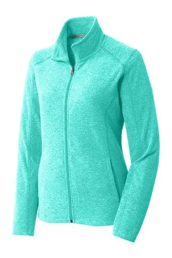 Port Authority® Ladies Heather Microfleece Full-Zip Jacket