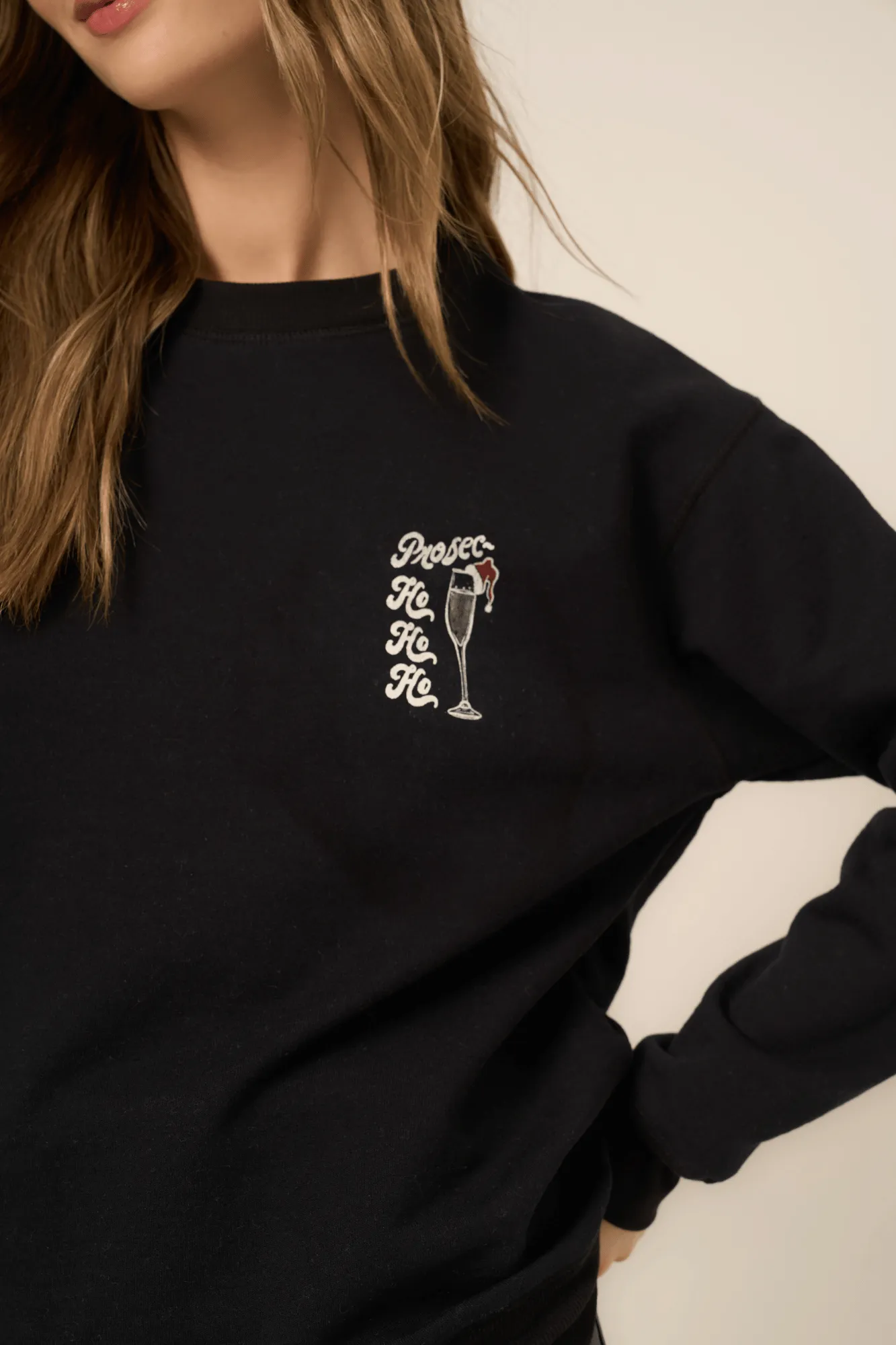 Prosecco/Gin Holiday Reversible Sweatshirt - Black