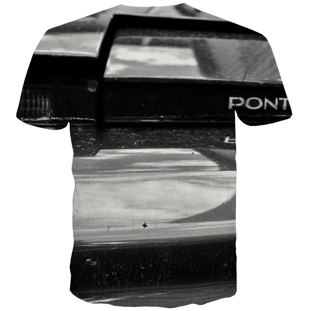 Racing Car T shirts Men Metal Tshirt Printed City Tshirts Novelty Gray Tshirt Anime Retro Tshirts Cool