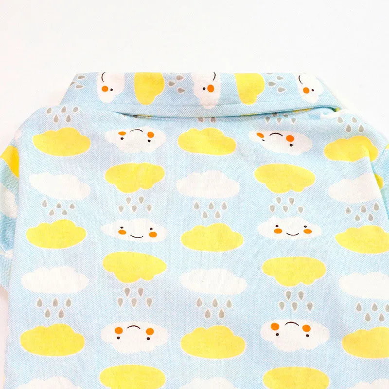 Rainy And Happy Cloud Pattern Print Small Dog Shirt