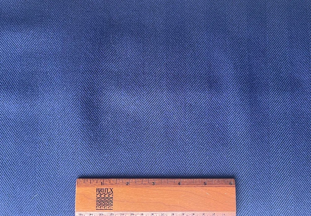 Rich Sapphire Double-Faced Water-Resistant Twill Wool Coating