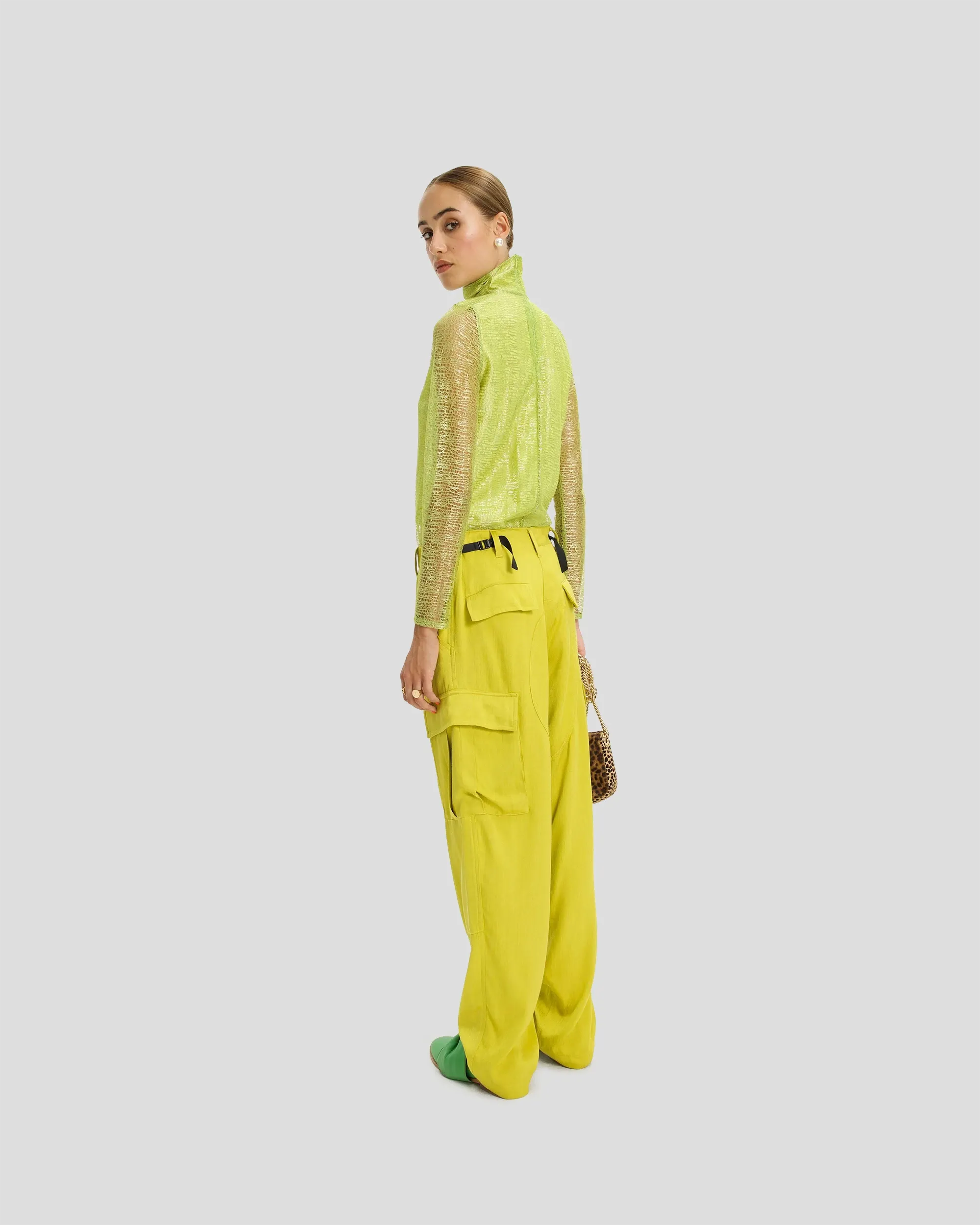 Santino Pants in Lustrous Fabric Marsala