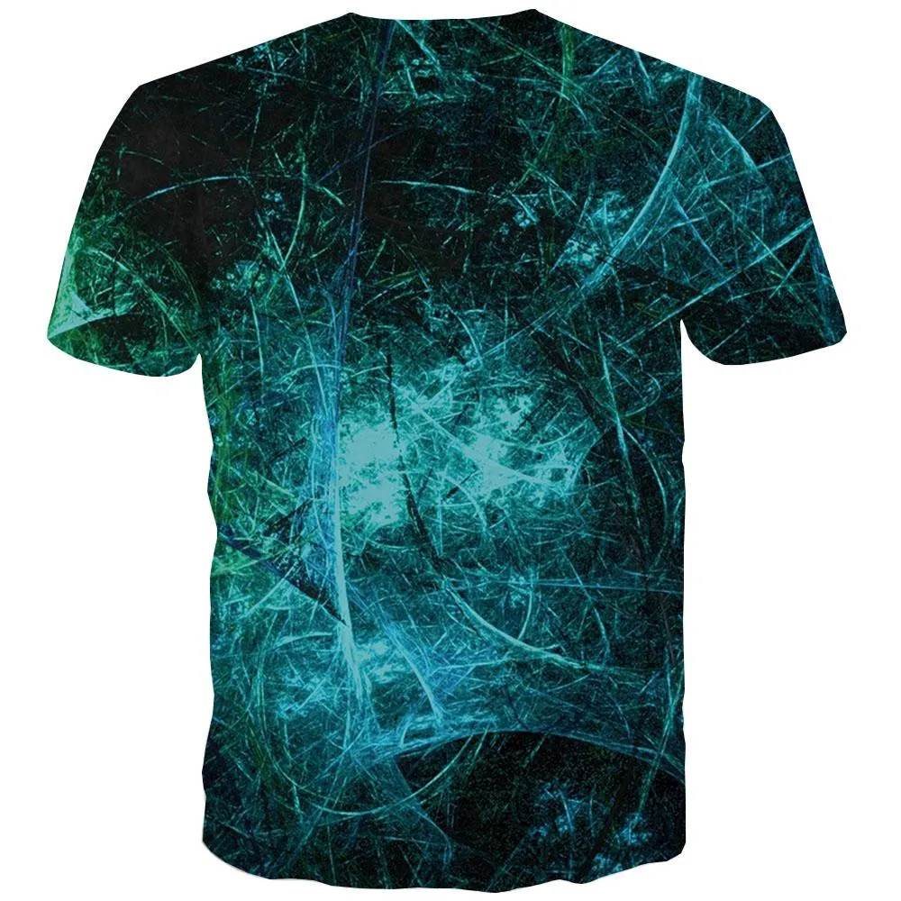 Sapphire T shirts Men Stripe Tshirt Anime Lines Tshirts Casual Graphic Tshirts Novelty Casual T-shirts Graphic Short Sleeve