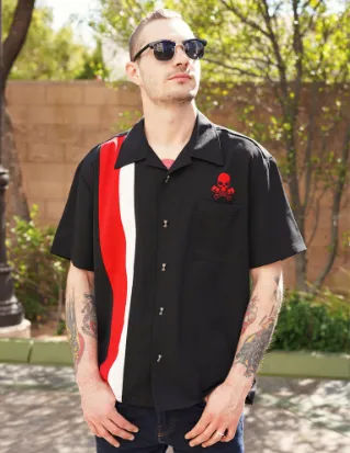 Skull Piston Racer in Black/Red/White