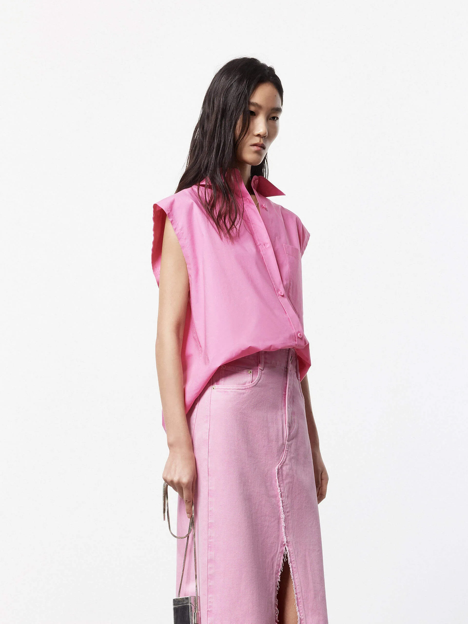 Sleeveless Cotton Shirt
