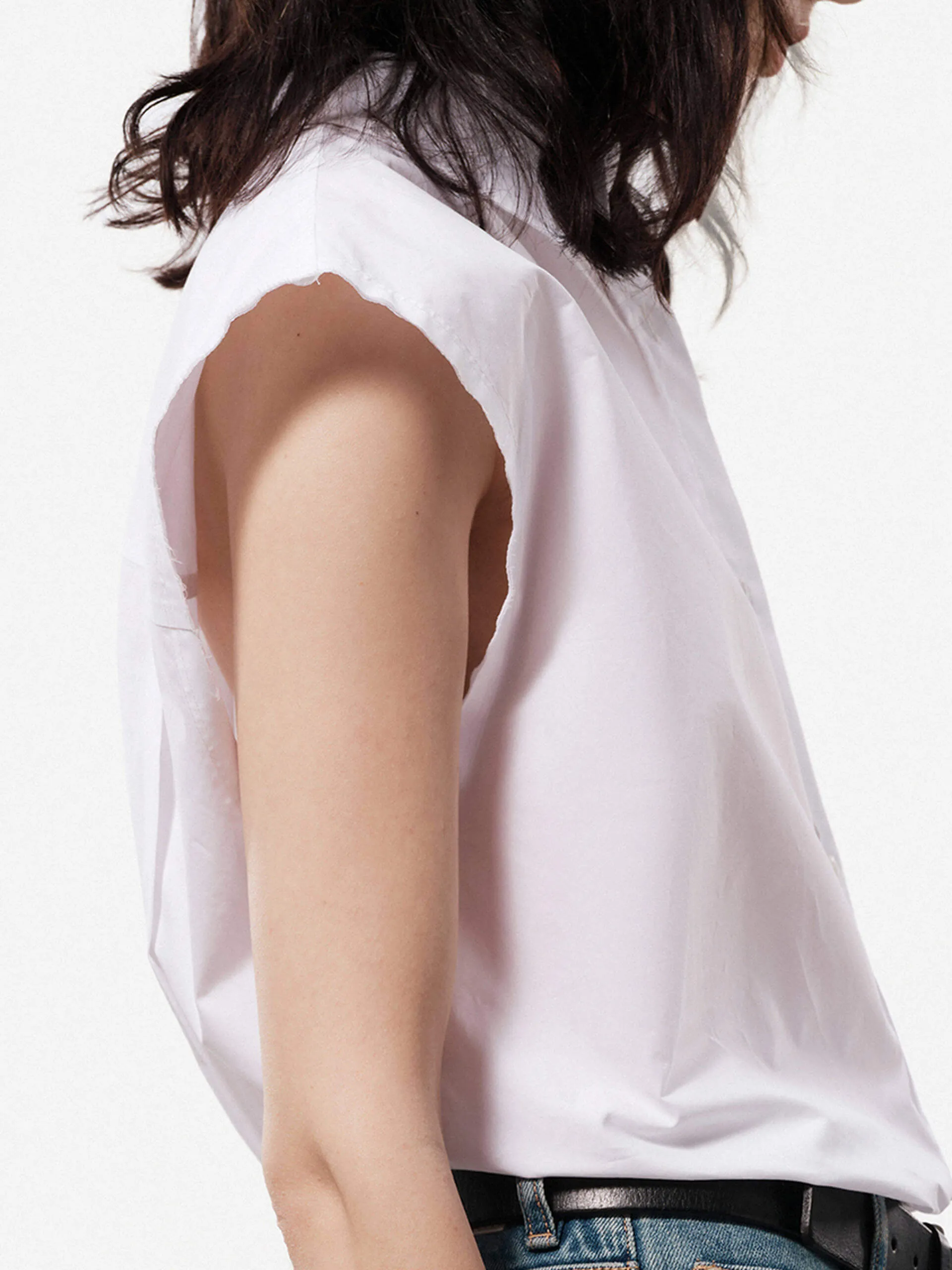 Sleeveless Cotton Shirt