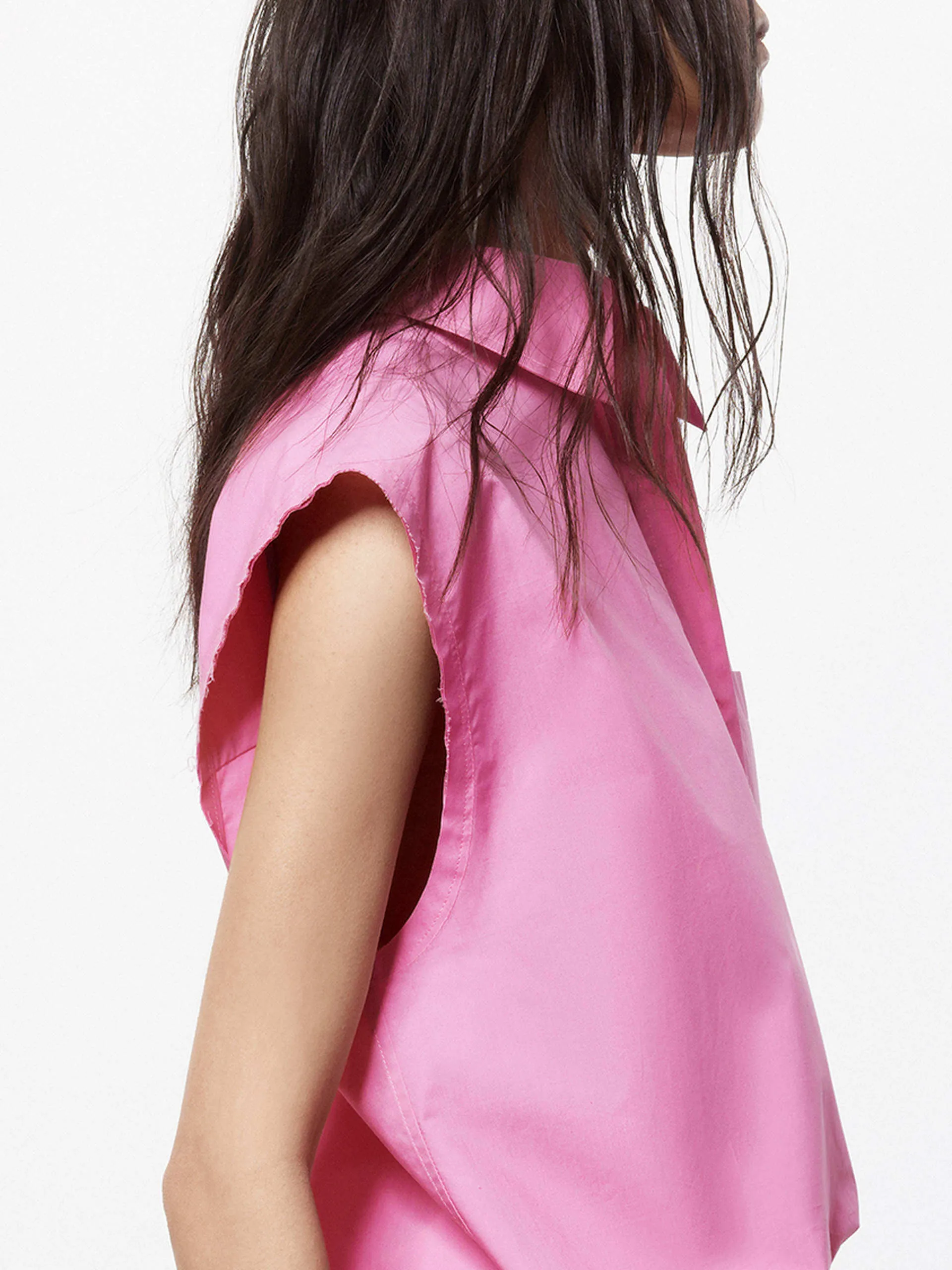 Sleeveless Cotton Shirt