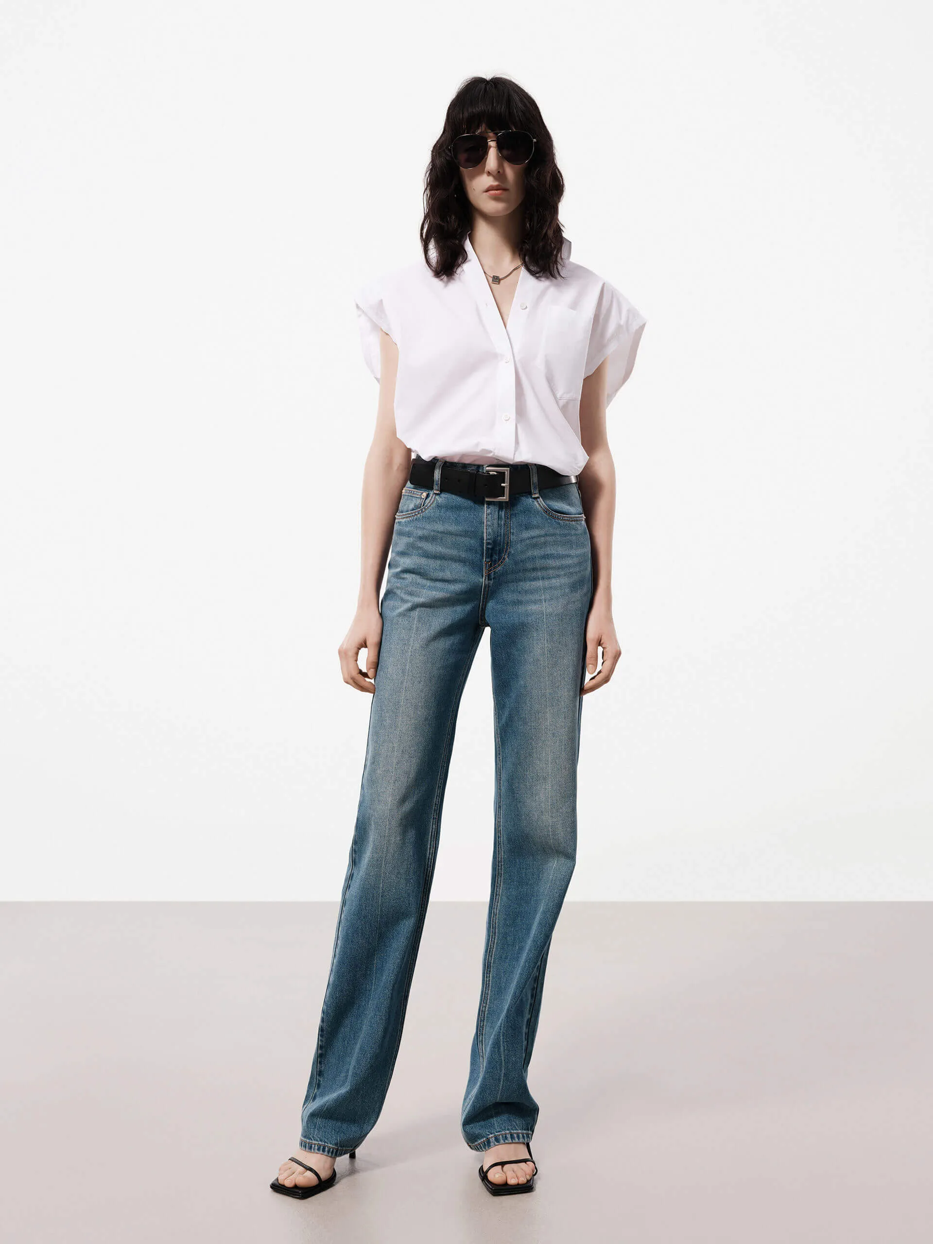 Sleeveless Cotton Shirt