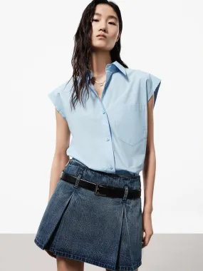 Sleeveless Cotton Shirt