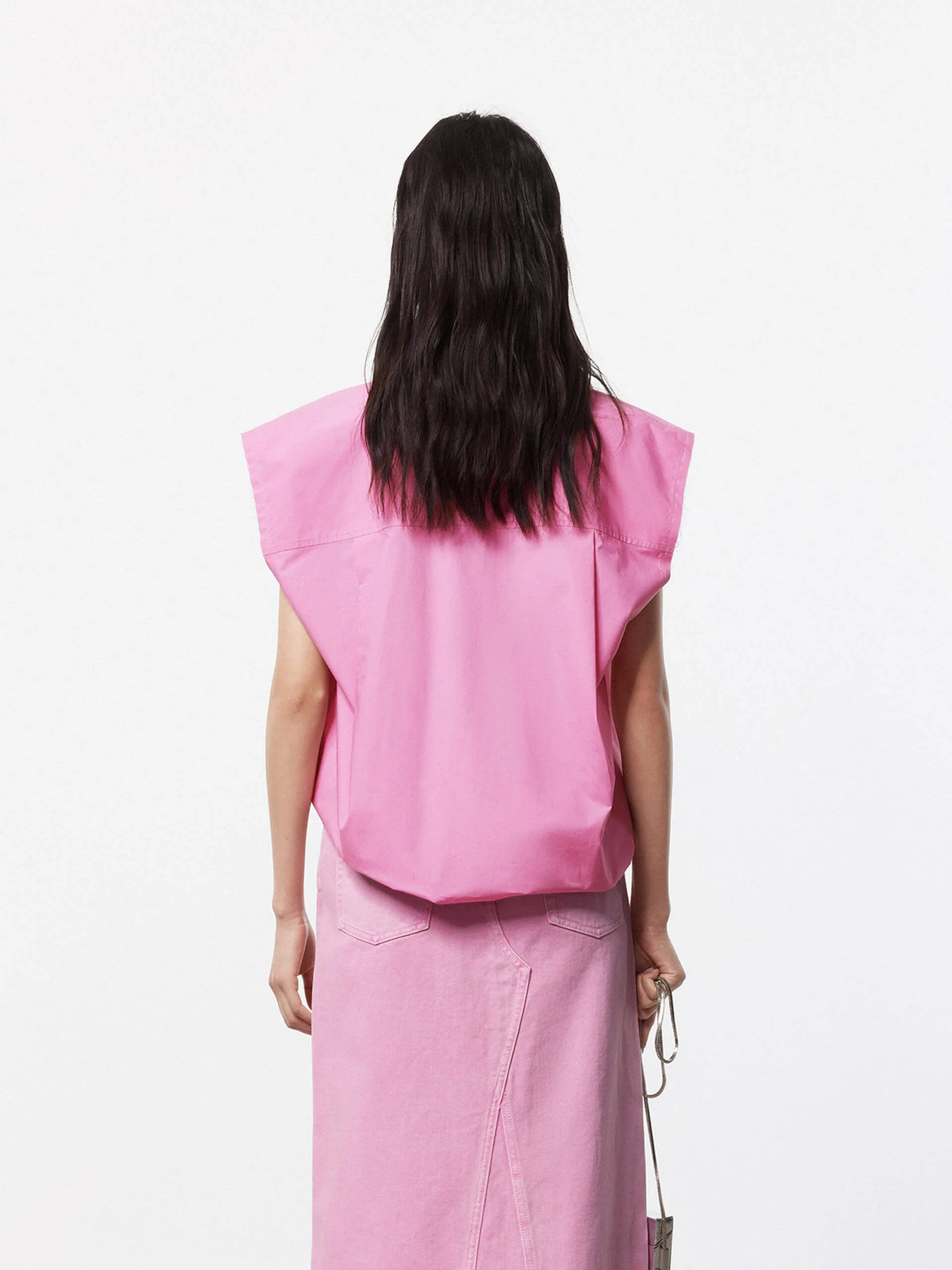 Sleeveless Cotton Shirt