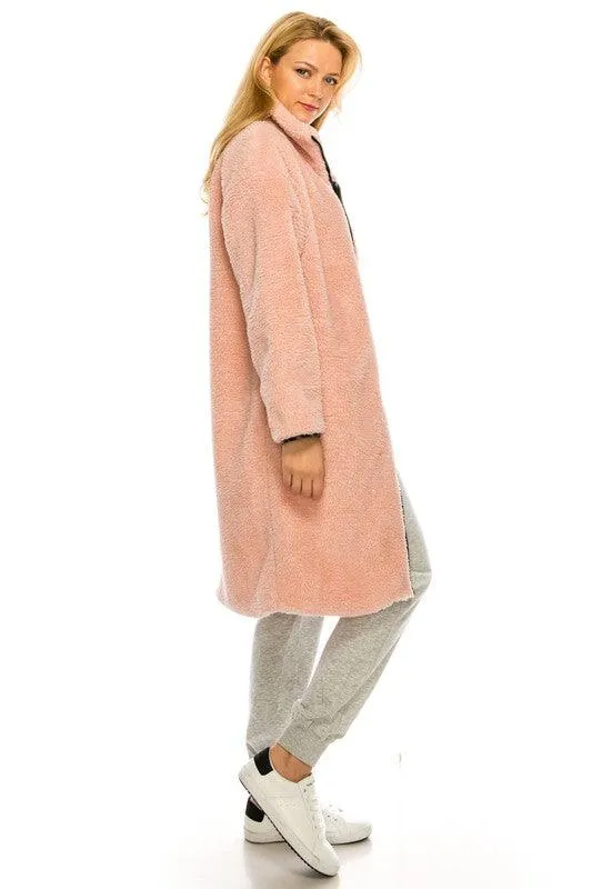 Soft Fleece Long Rose Jacket