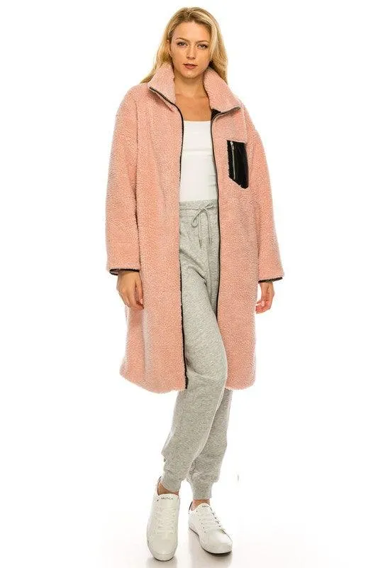 Soft Fleece Long Rose Jacket