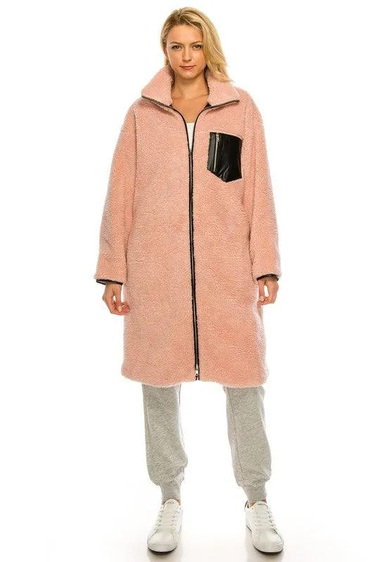 Soft Fleece Long Rose Jacket