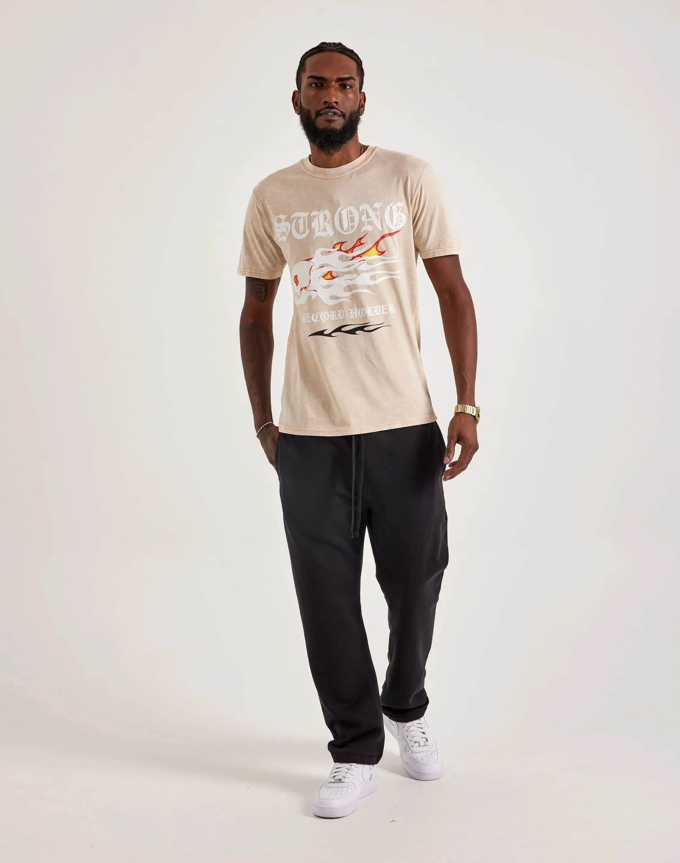 Strong Record Holder Tee (Acid Khaki) - UB2017ACDKHK