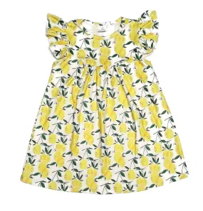 Summer Lemon Milk Silk Flutter Dress