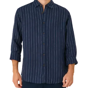 The Giacomo Linen Shirt - Navy