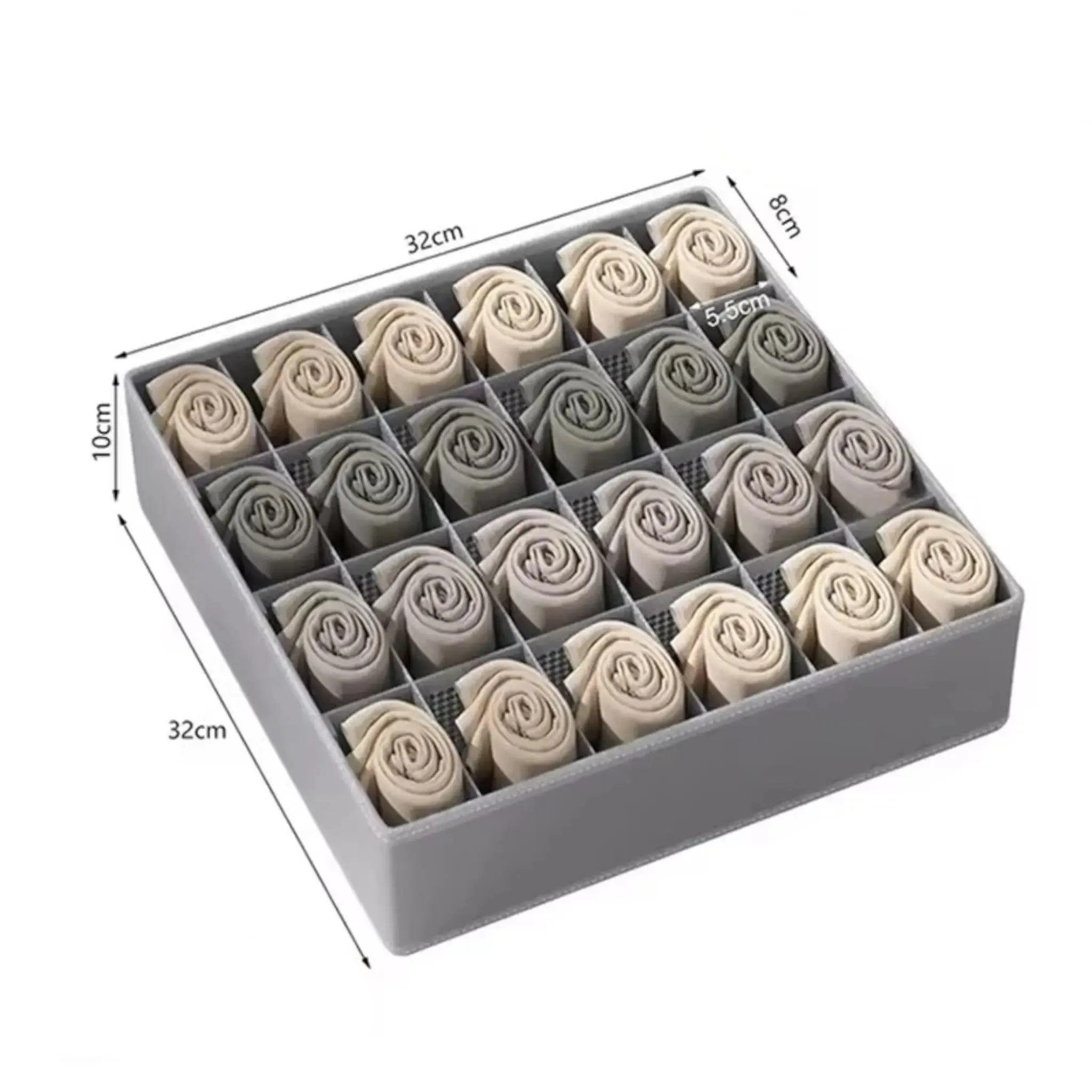 Underwear Storage Box – Drawer Organizer with 16, 24, or 7 Grids