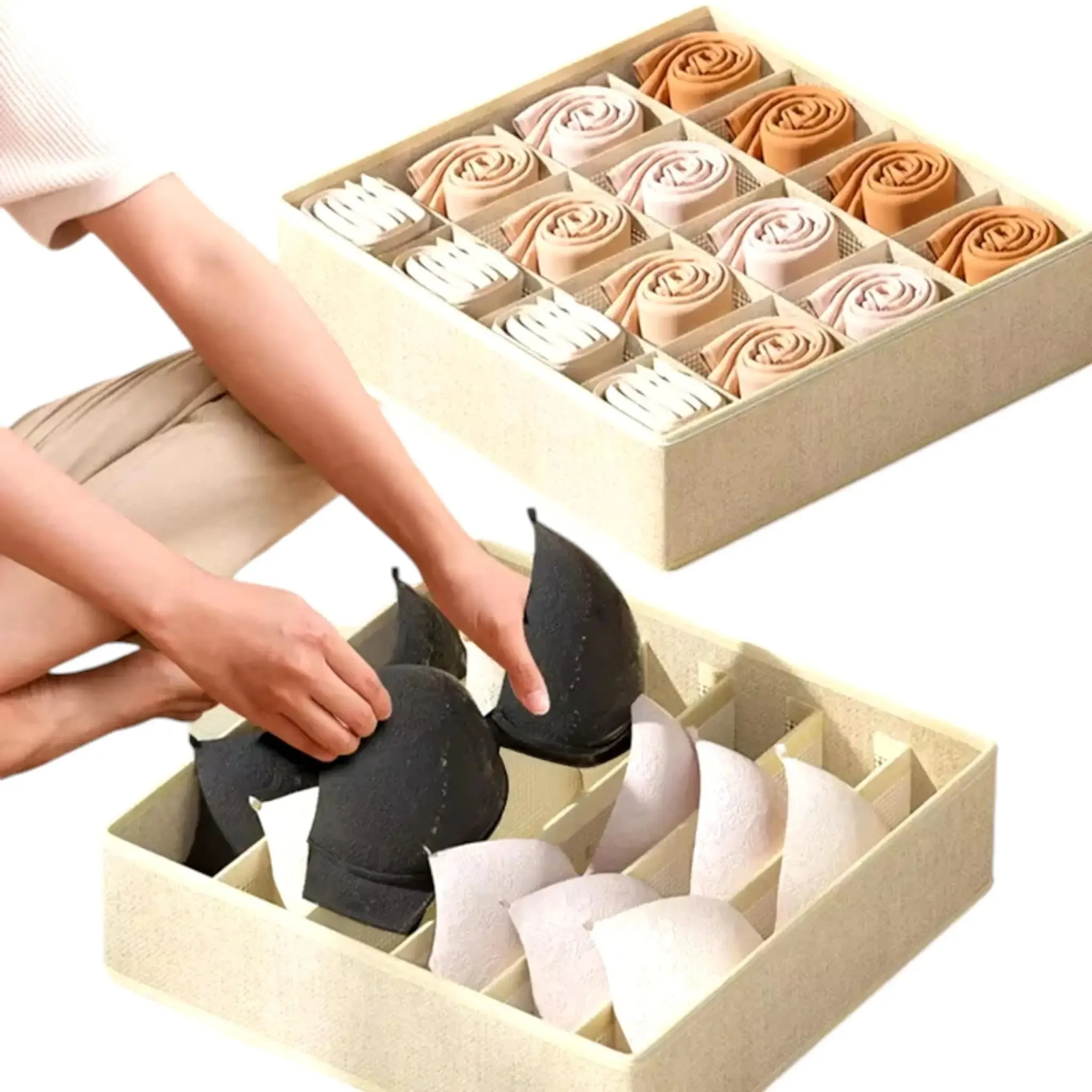 Underwear Storage Box – Drawer Organizer with 16, 24, or 7 Grids