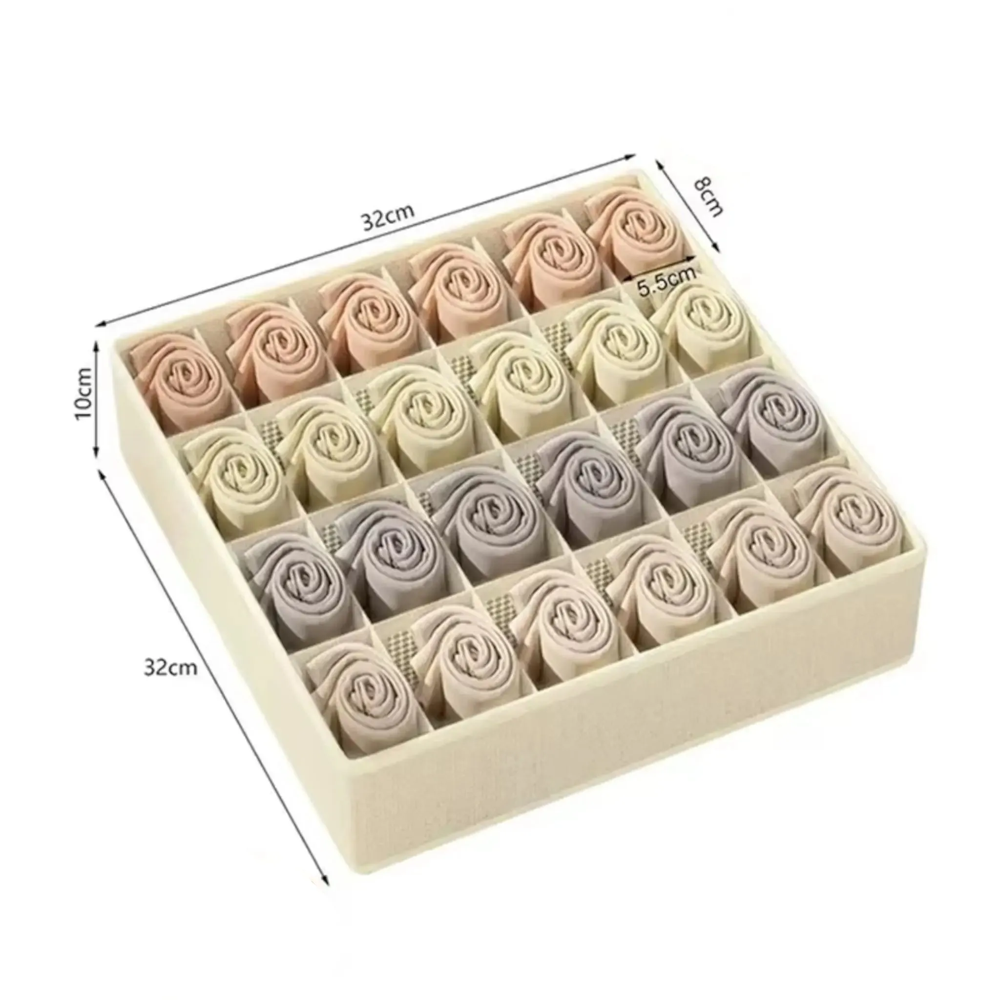 Underwear Storage Box – Drawer Organizer with 16, 24, or 7 Grids