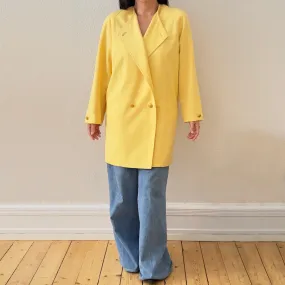 Vintage Yellow Wool Coat