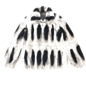 Volare Men's Rex Rabbit Chinchilla Fur Coat