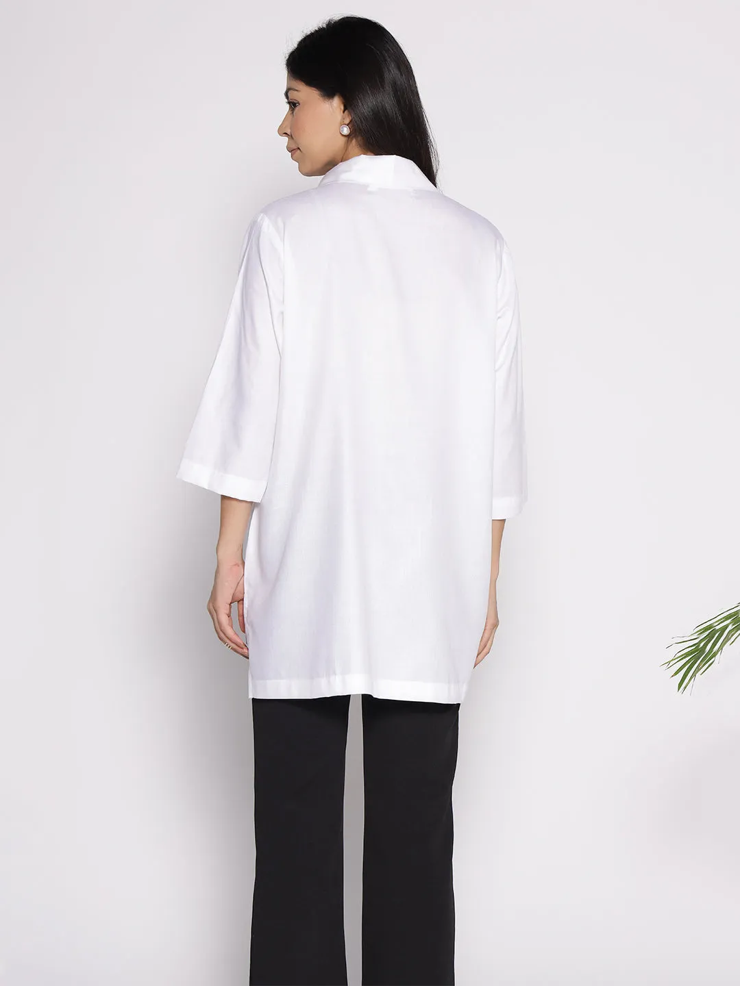 White Rayon ShirtTop - Viol