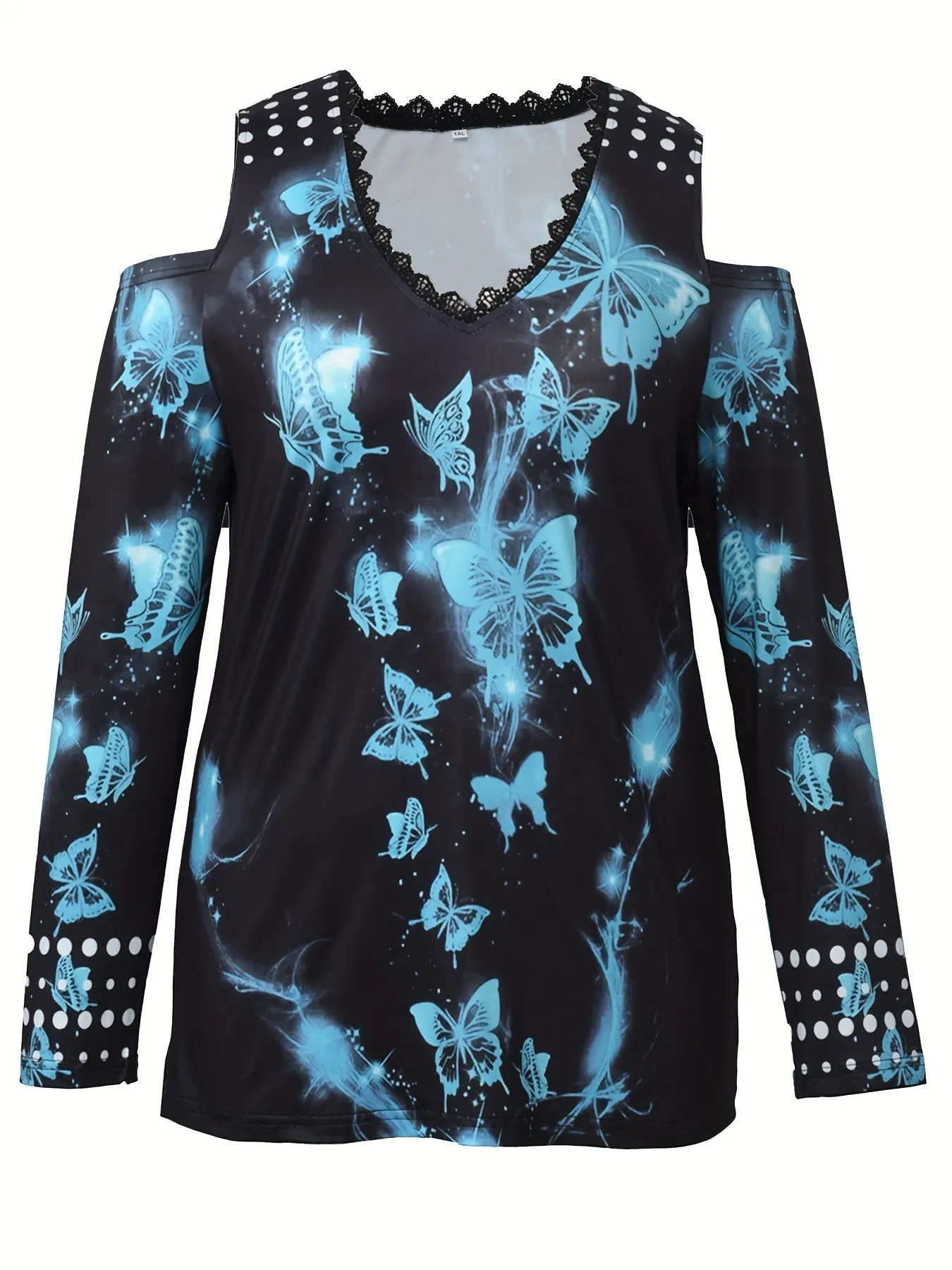 Womens Plus Size Halloween Goth Skull Stripe Print Shirt