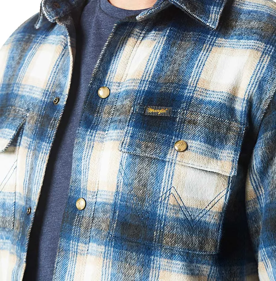 Wrangler | Flannel Sherpa Lined Tannin Shirt Jacket
