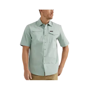 Wrangler Men's Asymetrical  Zip Pocket Green Bay Shirt -Big