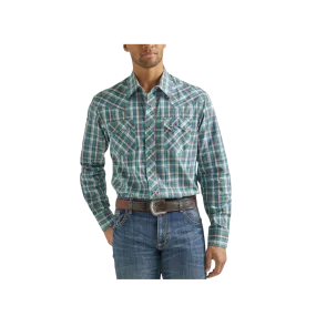Wrangler Men's Retro Plaid Turquoise Shirt