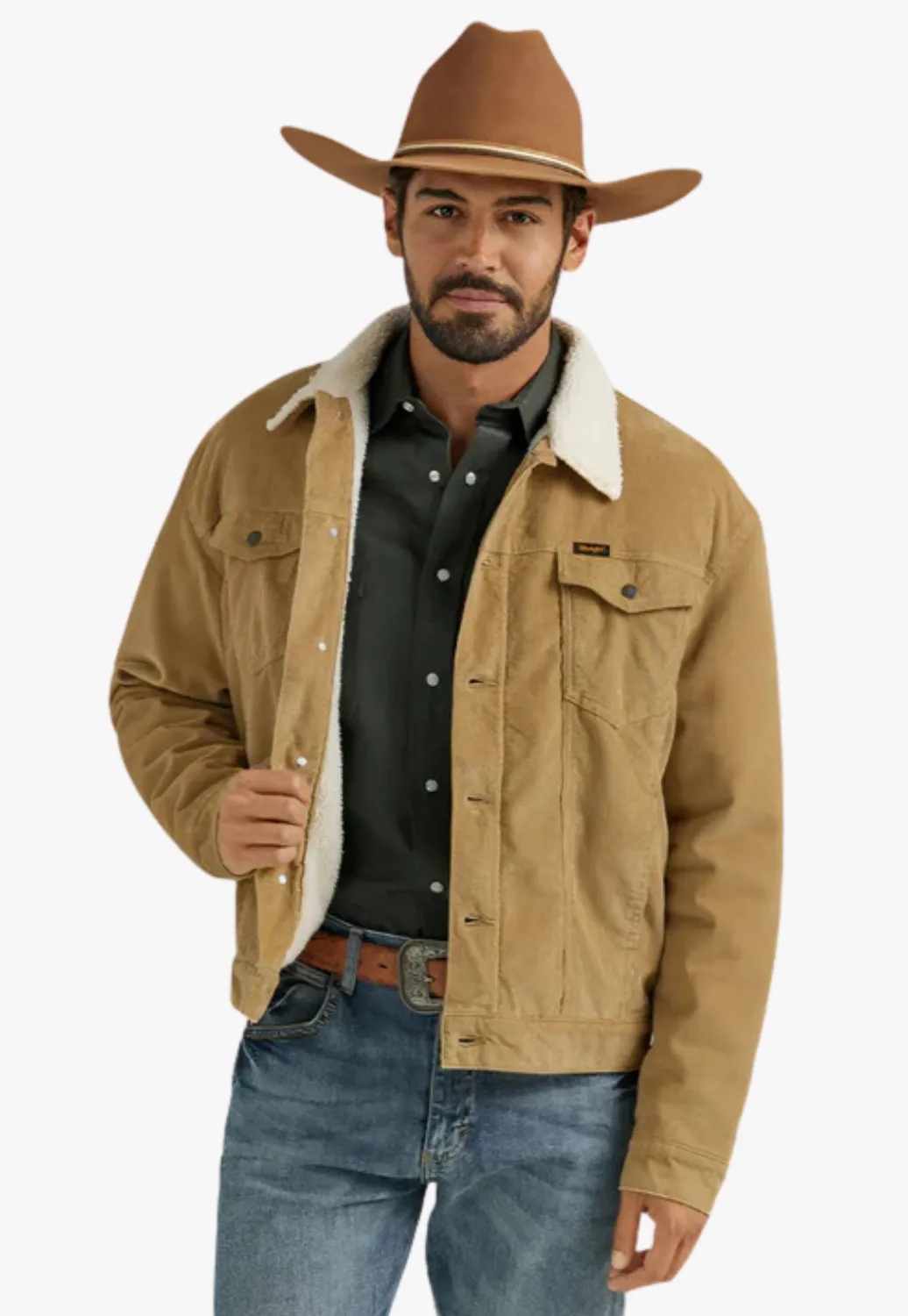 Wrangler Mens Sherpa Lined Corduroy Jacket